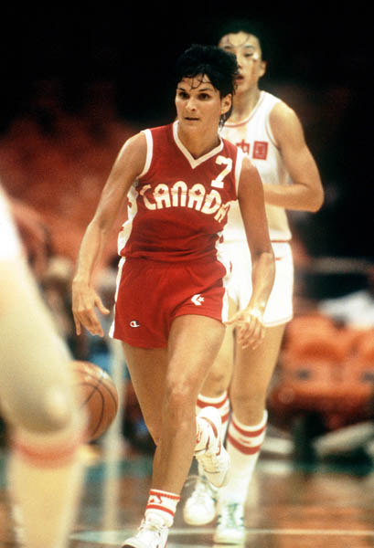 Canada's Debbie Huband participates in women's basketball action at the 1984 Olympic Games in Los Angeles. (CP PHOTO/COA/JM)