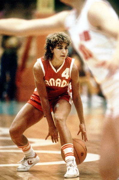 Canada's Lynn Polson participates in women's basketball action at the 1984 Olympic Games in Los Angeles. (CP PHOTO/COA/JM)