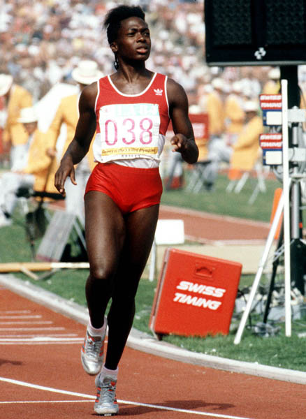 Canada's Angela Bailey competes in an athletics event at the 1984 Olympic games in Los Angeles. (CP PHOTO/ COA/JM)