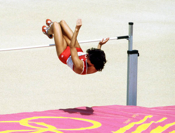 Canada's Jill Ross-Giffen competes in the high jump at the 1984 Olympic games in Los Angeles. (CP PHOTO/ COA/JM)