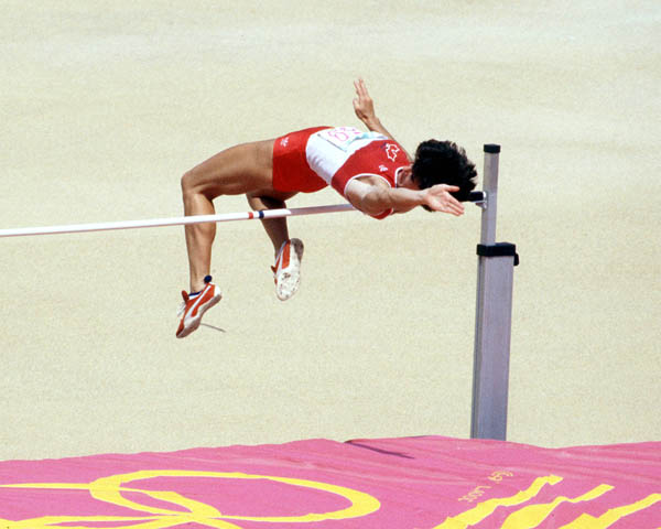 Canada's Jill Ross Giffen competes in the high jump event at the 1984 Olympic games in Los Angeles. (CP PHOTO/ COA/JM)