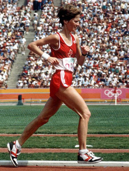 Canada's Anne Marie Malone competes in an athletics event at the 1984 Olympic games in Los Angeles. (CP PHOTO/ COA/JM)