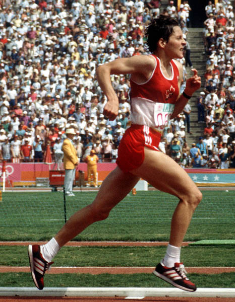 Canada's Sylvia Ruegger competes in an athletics event at the 1984 Olympic games in Los Angeles. (CP PHOTO/ COA/JM)