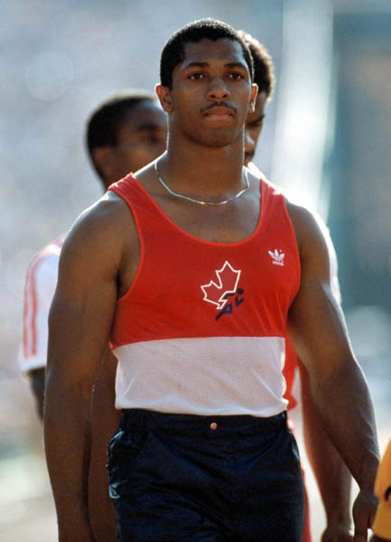 Canada's Sterling Hinds competes in an athletics event at the 1984 Olympic games in Los Angeles. (CP PHOTO/ COA/JM)