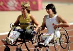Canada's Angela Leriti competes in the wheelchair event at the 1984 Olympic games in Los Angeles. (CP PHOTO/ COA/J Merrithew )