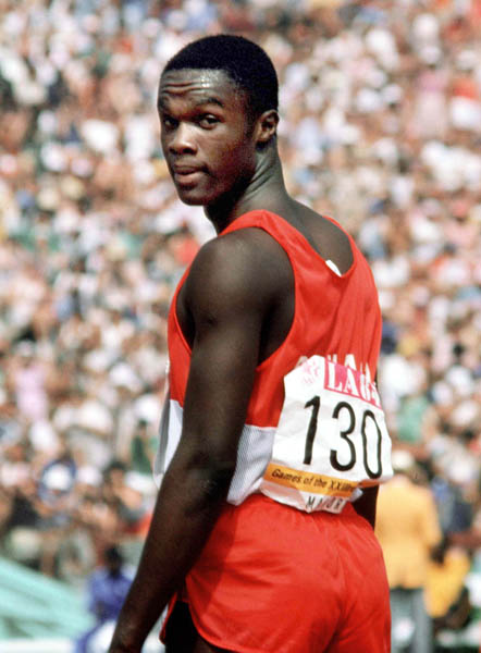 Canada's Atlee Mahorn competes in an athletics event at the 1984 Olympic games in Los Angeles. (CP PHOTO/ COA/JM)