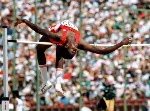 Canada's Alain Metellus competes in the high jump at the 1984 Olympic games in Los Angeles. (CP PHOTO/ COA/JM)
