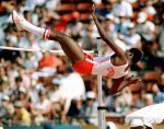 Canada's Milt Ottey competing in an athletics event at the 1988 Olympic games in Seoul. (CP PHOTO/ COA/ Cromby McNeil)