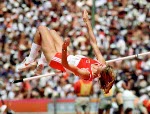 Canada's Donna Smellie competes in the high jump at the 1984 Olympic games in Los Angeles. (CP PHOTO/ COA/JM)
