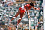 Canada's Dave Steen crosses the finish line during a decathlon event at the 1984 Olympic games in Los Angeles. (CP PHOTO/ COA/JM)