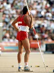Canada's Dave Steen crosses the finish line during a decathlon event at the 1984 Olympic games in Los Angeles. (CP PHOTO/ COA/JM)