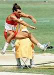 Canada's Dave Steen competes in the long jump portion of the decathlon at the 1984 Olympic games in Los Angeles. (CP PHOTO/ COA/JM)