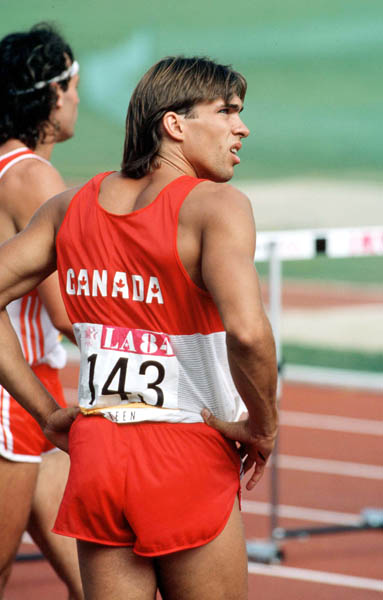 Canada's Dave Steen competes in the decathlon at the 1984 Olympic games in Los Angeles. (CP PHOTO/ COA/JM)