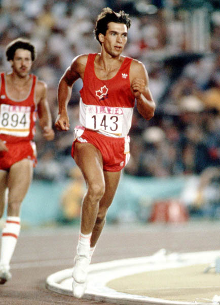 Canada's Dave Steen (143) competes in a decathlon event at the 1984 Olympic games in Los Angeles. (CP PHOTO/ COA/JM)