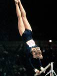 Canada's Anita Botnen competes in a gymnastics event at the 1984 Olympic games in Los Angeles. (CP PHOTO/ COA/ Crombie McNeil)