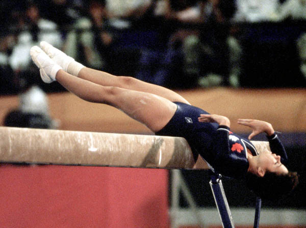 Canada's Kelly Brown competes in a gymnastics event at the 1984 Olympic games in Los Angeles. (CP PHOTO/ COA/ Crombie McNeil)