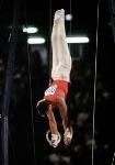 Canada's Philippe Chartrand competes in a gymnastics event at the 1984 Olympic games in Los Angeles. (CP PHOTO/ COA/ Crombie McNeil)