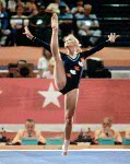 Canada's Jessica Tudos competes in a gymnastics event at the 1984 Olympic games in Los Angeles. (CP PHOTO/ COA/ Crombie McNeil)