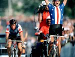 Canada's Steve Bauer (left) competes in a cycling event at the 1984 Summer Olympics in Los Angeles. (CP PHOTO/ COA/ J Merrithew)