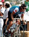 Canada's Steve Bauer competes in a road cycling event at the 1984 Summer Olympics in Los Angeles. (CP PHOTO/ COA/ J Merrithew)