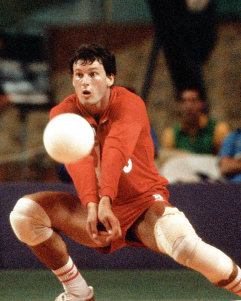 Canada's Al Coulter competes in the men's volleyball event at the 1984 Los Angeles Summer Olympic Games. (CP PHOTO/COA/Scott Grant)