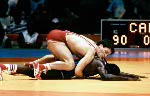 Canada's Clark Davis chosen for the wrestling team but did not compete in the boycotted 1980 Moscow Olympics . (CP Photo/COA)
