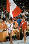 Canada's Lori Fung (left) and Adrienne Dunnett at the 1984 Olympic games in Los Angeles. (CP PHOTO/ COA/ Crombie McNeil)