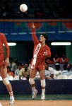 Garth Pischke du Canada (gauche) participe au volleyball masculin aux Jeux olympiques de Los Angeles de 1984. (Photo PC/AOC)