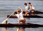 Canada's Larry Cain competes in the canoeing event at the 1984 Olympic games in Los Angeles. (CP PHOTO/ COA/ Crombie McNeil)