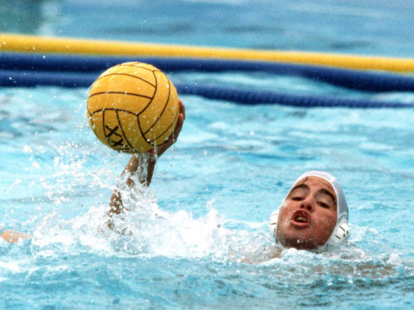 Canada's John Anderson competes in the men's water polo event at the 1984 Olympic Games Los Angeles. (CP Photo/COA/Tim O'lett)