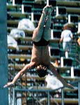 Canada's David Bedard performs a dive at the 1984 Los Angeles Olympic Games. (CP Photo/ COA/ Ted Grant)