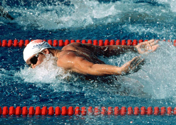 Canada's Rob Chernoff competes in the swimming event at the 1984 Olympic games in Los Angeles. (CP PHOTO/ COA/Ted Grant )