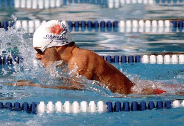 Canada's Victor Davis competing in the swimming event at the 1984 Olympic games in Los Angeles. (CP PHOTO/ COA/Ted Grant )