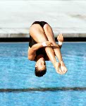 Canada's Debbie Fuller performs a dive at the 1984 Los Angeles Olympic Games. (CP Photo/ COA/ Ted Grant)