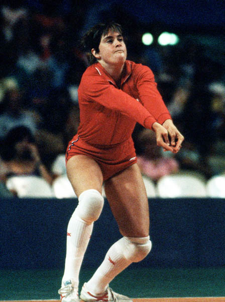 Canada's Suzie Smith competes in the women's volleyball event at the 1984 Los Angeles Summer Olympic Games. (CP PHOTO/COA/Scott Grant)