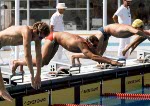 Canada's Bruce Berger chosen for the swimming team but did not compete in the boycotted 1980 Moscow Olympics . (CP Photo/COA)