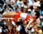 Canada's Debbie Brill competes in the high jump at the 1984 Olympic games in Los Angeles. (CP PHOTO/ COA/JM)