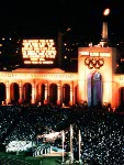 Fireworks light-up during the closing ceremonies of the 1984 Olympic games in Los Angeles. (CP PHOTO/ COA/ Tim O'lett)