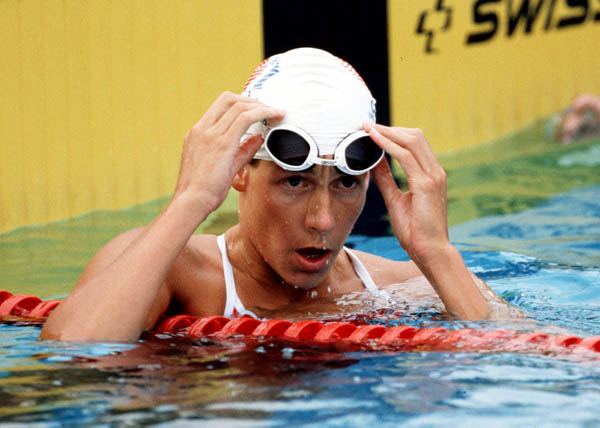 Canada's Melinda Copp competes in the swimming event at the 1984 Olympic games in Los Angeles. (CP PHOTO/ COA/Ted Grant )