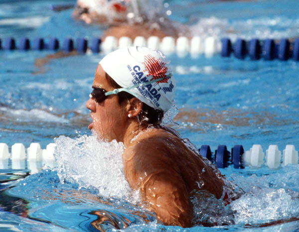 Canada's Nathalie Gingras competes in the swimming event at the 1984 Olympic games in Los Angeles. (CP PHOTO/ COA/Ted Grant )