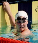 Marie Moore du Canada participe  une preuve de natation aux Jeux olympiques de Los Angeles de 1984. (Photo PC/AOC)