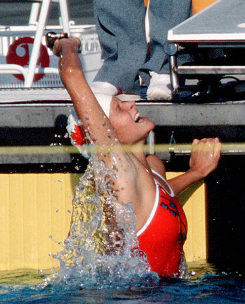 Canada's Anne Ottenbrite competes in the swimming event at the 1984 Olympic games in Los Angeles. (CP PHOTO/ COA/Ted Grant )