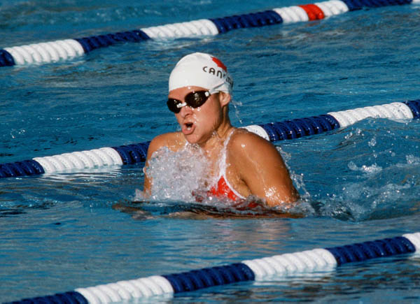 Canada's Anne Ottenbrite competes in the swimming event at the 1984 Olympic games in Los Angeles. (CP PHOTO/ COA/Ted Grant )
