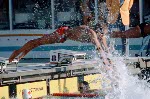 Canada's Alex Baumann competes in the swimming event at the 1984 Olympic games in Los Angeles. (CP PHOTO/ COA/Ted Grant )