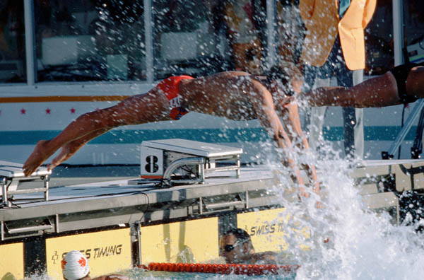 Canada's Peter Szmiot competes in the swimming event at the 1984 Olympic games in Los Angeles. (CP PHOTO/ COA/Ted Grant )