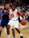 Canada's Greg Francis playing basketball at the 2000 Sydney Olympic Games. (CP Photo/ COA)