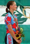 Alison Sydor du Canada participe  l'preuve de cyclisme sur route aux Jeux olympiques de Barcelone de 1992. (Photo PC/AOC)
