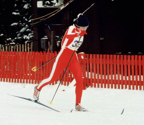 Canada's Joan Croothuysen participates in the cross country ski event at the 1980 Winter Olympics in Lake Placid. (CP PHOTO/COA)