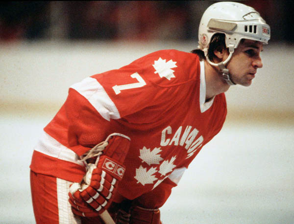 Canada's Joe Grant participates in hockey action against the Netherlands at the 1980 Winter Olympics in Lake Placid. (CP PHOTO/ COA/ )