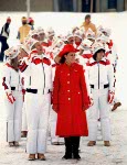 Canada's Olympic Team participate in the opening ceremonies at the 1980 Winter Olympics in Lake Placid. (CP PHOTO/COA)
